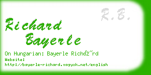 richard bayerle business card